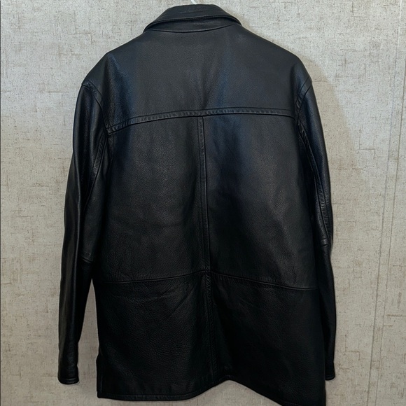Y2K black Wilsons Leather full-zip leather jacket removable Thinsulate lining. - Picture 3 of 11